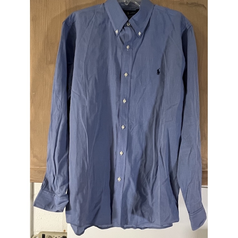 Ralph Lauren Cotton Stretch LS Button Down XL Blue
